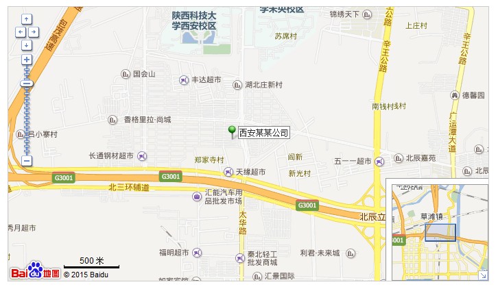 正常外表顯示的百度地圖